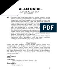 Kelancaran acara merupakan tujuan bersama diadakannya selain mengharapkan lancarnya jalannya acara. Buku Panduan Natal Tahun 2012