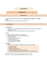 Dalam bahasa melayu terdapat empat jenis ayat iaitu * ayat penyata * ayat tanya * ayat perintah * ayat seruan. Sintaksis Jenis Ayat