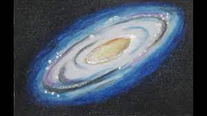 Milky Way Galaxy Drawing With Oil Pastals For Bignners.milky Way Galaxy  Drawing For Competition. - Youtube