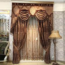 Home Window Decoration Top Fashion Classical Curtain Precision Dodechedron Velvet Jacquard Elegant Draperies Beautiful Bathroom Decor Luxury Window Treatments