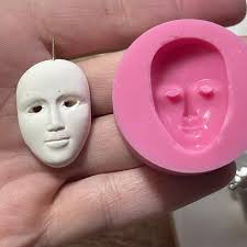 Face Mask Mold Silicone Mould Resin Polymer Clay Fondant Chocolate Wax  (339)