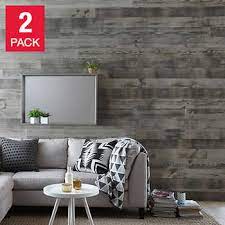 Werkzeug und baumaterial für profis und heimwerker. Timberwall Barnwood Peel And Stick Wood Walls 2 Pack Costco