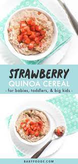 Strawberry Quinoa Breakfast Cereal For Baby Toddler Baby Foode Recipe Baby Food Recipes Quinoa Breakfast Quinoa Recipes Breakfast