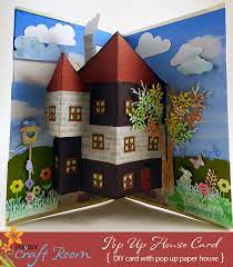 Shark party hat pazzles craft room. Pop Up House Card Pazzles Craft Room Diy Pop Up Cards Pop Up Art Pop Up Cards