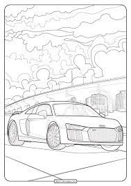 The child will become even more interested in painting precisely those models. Printable Audi Cars Coloring Book Page 12
