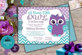 Not all baby shower invitations need to be decorative or frilly. Owl Baby Shower Invitation In Purple Teal Glitter Lavender Owl Baby Shower Invitations Owl Baby Shower Baby Shower Diy