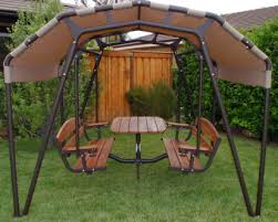 There are hammock chairs that hang down from pergolas or gazebos as well as fun indoor hammocks for kids and adults alike. The Ultimate Outdoor 6 Person Patio Swing Set