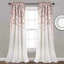 Accentuate the rooms in your home with curtains, which come in a variety of colors, styles, and lengths. Set 2 Blush Pink Gray White Floral Vines Curtains Panels Drapes 84 In Darkening Ebay