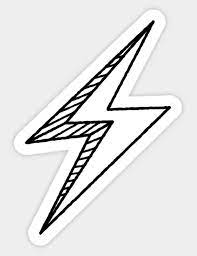 Hand Drawn Lightning Bolt Sticker Lightning Bolt Tattoo Lightning Bolt Design How To Draw Hands