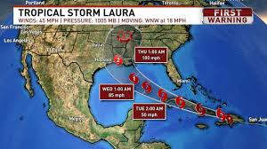 Hurricane Laura moves ashore in southwestern Louisiana near Texas | WEAR