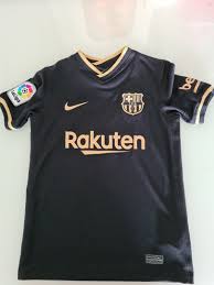 2020 2021 fc barcelona away jersey black quantity. Fc Barcelona 20 21 Away Jersey Youth M Sports Sports Apparel On Carousell