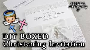 Christening is a crucial event in every religious person's life. How To Make A Cute Christening Baptism Invitation Card With Swarovski Elements Diy Invitations Youtube