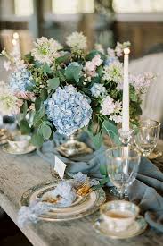 Dreamy French Inspired Wedding Details Strictly Weddings Blue Wedding Flowers Wedding Table Centerpieces French Country Wedding