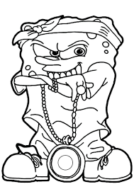 Gangsta spongebob coloring pages are a fun way for kids of all ages to develop creativity, focus, motor skills and color recognition. Rapper Spongebob High Quality Free Coloring From The Category Spongebob Squarepants More Printabl Spongebob Drawings Graffiti Characters Spongebob Coloring