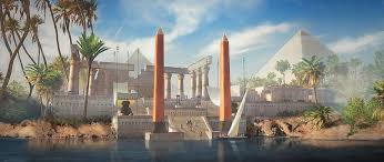 Giza Port From Assassin S Creed Origins Egypt Concept Art Concept Art World Fantasy Landscape