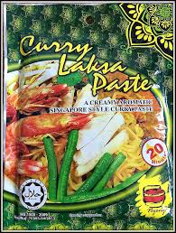 Look for laksa paste in your local supermarket where the flavor bases are sold. Singapore Curry Laksa Paste Nyonyalicious