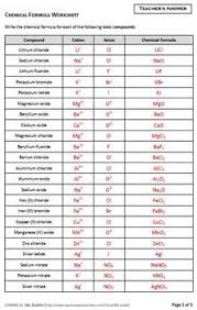 33 Chemical Writing Formula Worksheet Worksheet Resource Plans