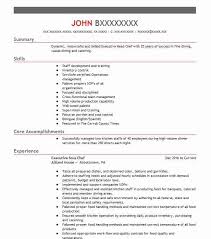 Executive Sous Chef Resume Example Culinary Resumes