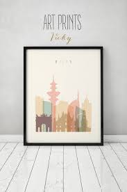 Milano Poster Art Print Wall Art Italy Art Milan Skyline Wall Art Prints Posters Art Prints City Wall Art