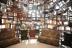 Tadashi Kawamata S Recycled Chair Sculpture In Abu Dhabi Design Chair Scenic Design