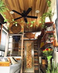 Tiny houses often incorporate some clever design elements to increase livability. My Indoor Jungle In My Tiny House On Wheels 275sq Ft Of Living Tinyhouses