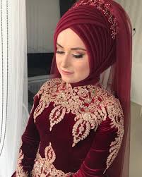 Gelinlere Kolaylik Hazir Duvak Pretty Scarves Muslimah Wedding Dress Simple Hijab
