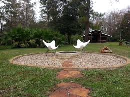 Fire Pit With River Stone Ground Cover Fire Pit Bought At Lowes Chairs Are From Crate And Barrel I Am Currently In Th Ground Cover Fire Pit Chairs Backyard
