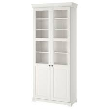 Hemnes Glass Door Cabinet With 3 Drawers White Stain Light Brown 35 3 8x77 1 2 Ikea Bookcase With Glass Doors Liatorp Glass Cabinet Doors