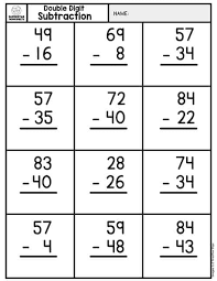 These free printable subtraction charts are great math references. Double Digit Subtraction Superstar Worksheets