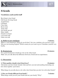 Sample Lesson Plan T07 Friends How To Plan Lesson New Students