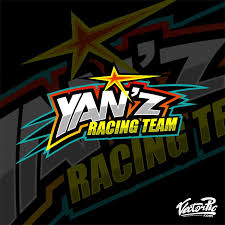 Unik stiker nomor balap road race sticker motor racing murah. Racing Team Design Sticker Free Vector