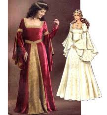 Lovely Medieval Queen S Dress With Flared By Prettypatternshop Renaissance Dress Pattern Medieval Dress Pattern Renaissance Wedding Dresses