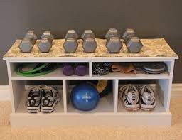 Storage For Gym Equipment Workout Room Home Gym Room At Home Home Gym Decor