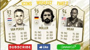 Gerd müller (born 3 november 1945) is a german footballer who plays as a striker for german club fc bayern münchen. Fifa 21 Icons Wishlist Part 2 Ft Muller Weah Van Persie Youtube
