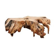 This rustic modern piece adds a woodsy feel to a room. An Organically Shaped Tropical Teak Stump And Root Hardwood Coffee Table For Sale At 1stdibs