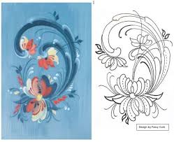 Mixing practice paint and loading your brush Free Patterns Rosemaling In Chetek
