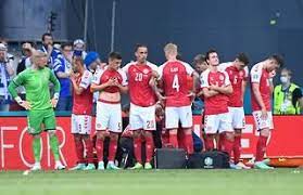 Denmark's christian eriksen 'awake' in hospital after collapsing on pitch. Qhzwjh3lpljopm