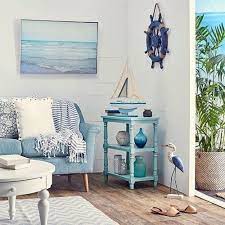 Blue Beachy Living Room Zulily Arredamento In Stile Mediterraneo Stile Cottage Decorazione In Stile Coastal