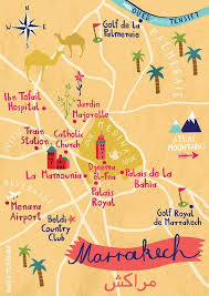 Pin By Mariesa Mouton On Travel Marrakech Illustrated Map Marrakech Travel