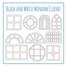 Black And White Home Clipart Images Windows Clip Art Pack Black And White For Commercial Use Paper House Diy Clip Art Cardboard House