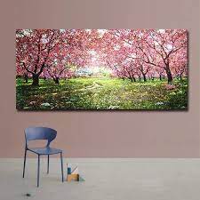 Just one of millions of high quality products available. Aesthetical Cherry Blossoms Wall Art Landscape Canvas Painting Colorful Posters And Prints Pictures For Living Room Home Decor Painting Calligraphy Aliexpress
