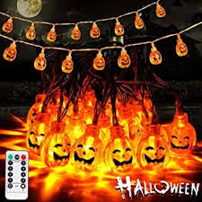 Litake Kurbis Lichterkettenhalloween 66ft 20 Led Lichterketten Batteriebetrieben 3d Kurbis Beleuchtung Fur Lichterkette Halloween Lichterkette Led Lichterkette