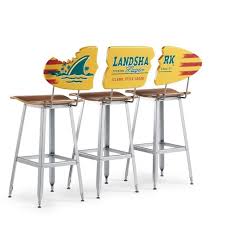 Margaritaville Landshark Surfboard Barstools Set Of Three Tiki Bar Decor Bar Stools Margaritaville Decor