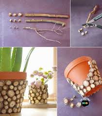 Como Decorar Macetas Con Madera Tozapping Com Macetas Con Material Reciclado Macetas Decoradas Macetas Rusticas