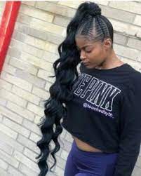 35 Braid Hairstyles With Weave Feed In Braids Ponytail Weave Hairstyles Braided Feed In Braids Hairstyles