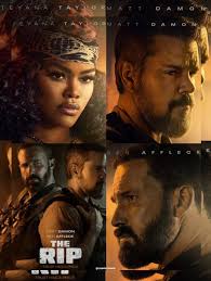 Ben Affleck and Matt Damon behind the scenes of THE RIP.