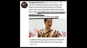 Kangana ranaut's account was suspended over a tweet where she allegedly incited violence. Kangana Ranaut Is Better Than Tom Cruise Kangana S Tweet Shorts Youtubeshorts Youtube