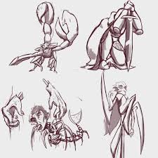 How to draw anime creatures. Daf T On Twitter Sketches Sketches Orignalcharacters Monsters Drawing Monochrome Anime