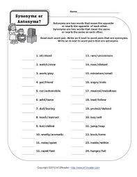 Additional worksheets and quizzes can be found at englishunits.com. Synonyms Or Antonyms 4th Grade Synonym And Antonym Worksheets