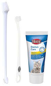 Luckily, brushing your cat's teeth doesn't have to be difficult! Trixie Dental Hygiene Set For Cats